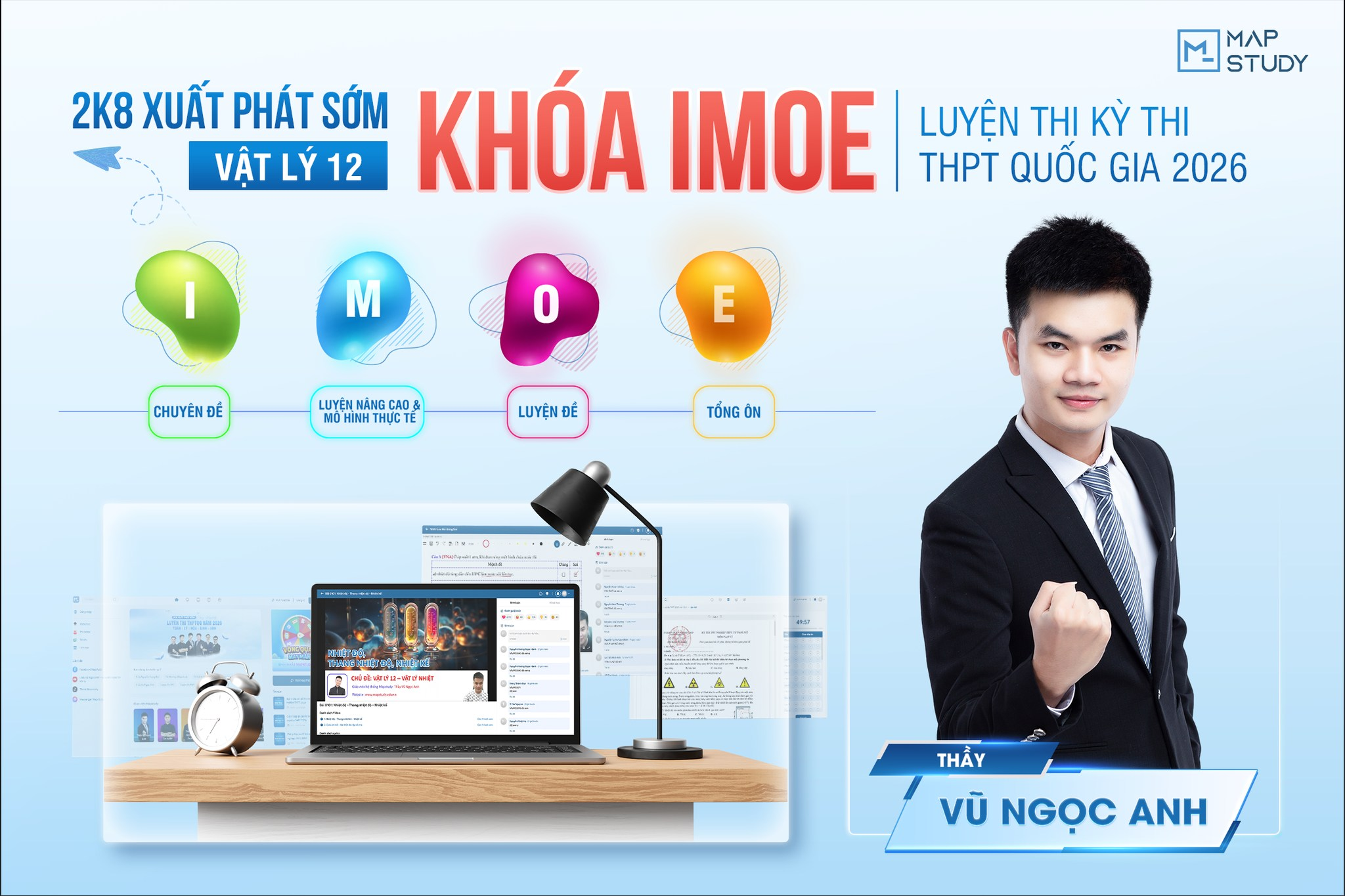 Khóa M nâng cao ôn thi THPTQG môn Vật Lý thầy Vũ Ngọc Anh (Chương trình mới)
